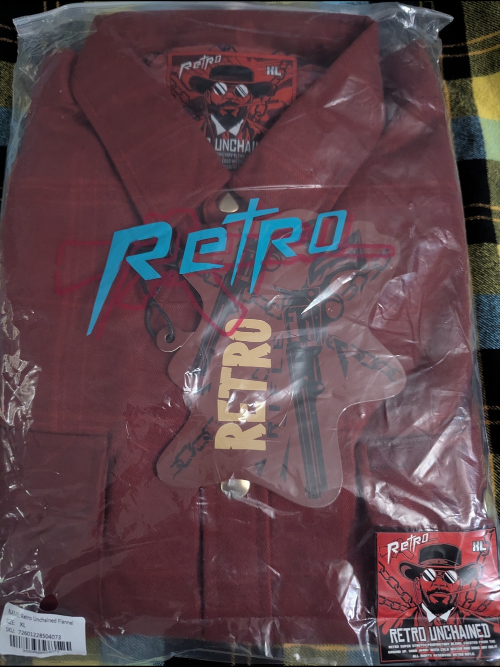 XL Retro Rifle Django Unchained Flannel - Picture 5 of 5